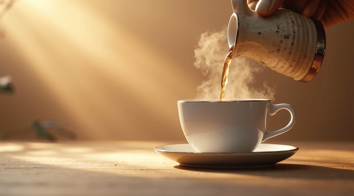 Tea pouring aesthetic